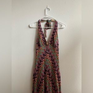 Trina Turk colorful maxi halter dress